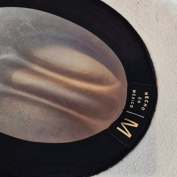 BLACK WOOL FEDORA. - Picture 3 of 4